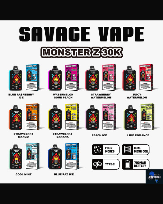 Savage Vape Monster Z 30.000 Caladas Caja 10 Unidades